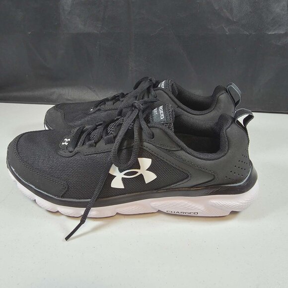 UNDER ARMOUR CHARGED ASSERT 9 BLACK WOMENS RUNNING SHOES SNEAKERS SIZE 8.5 - Picture 3 of 9